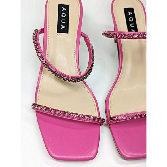 Aqua Women's Lily Slip On Embellished Sandals Pink Size 8.5 (MSRP $138) - Picture 6 of 10